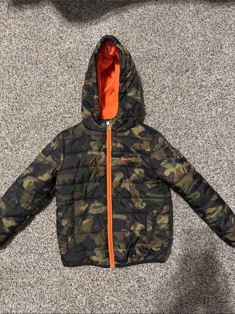 Nike Orange Kids Fleece-Lined Jacket